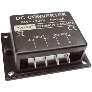 Image of Kemo Voltage transformer Component Input voltage (range): 24 - 26 V DC Output voltage (range): 12 V DC (max.) 3 A