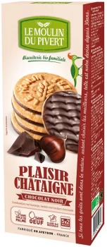 Image of Sables Bio - Chocolat Noir Chestnut biscuits with dark chocolate 130g