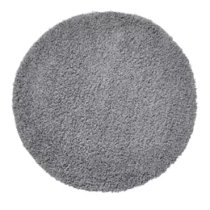 Image of Think Rugs Vista Round Rug Plain 2236 Grey 133X133cm