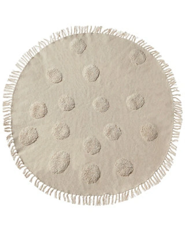 Image of Beliani Kids Rug Wahar Beige 140 Cm Cotton