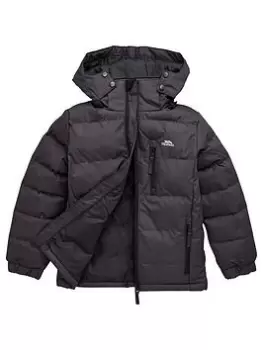 Image of Boys, Trespass Childrens Tuff Padded Detachable Hood Jacket - Grey, Size 2-3 Years