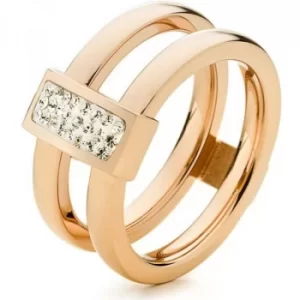 Image of Ladies Folli Follie PVD rose plating Size L.5 Match And Da 2 Ring