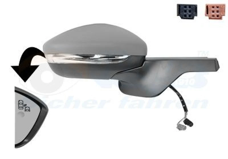 Image of VAN WEZEL Wing mirror VAN WEZEL 0937826