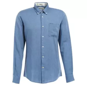 Image of Barbour Mens Penhale Tailored Shirt Blue Large