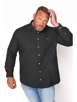 Image of BadRhino Essential Long Sleeve Poplin Shirt - Black, Size 1Xl, Men