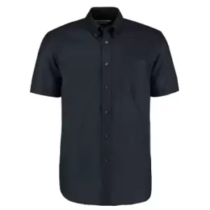 Image of Kustom Kit Mens Workwear Oxford Short Sleeve Shirt (14.5inch) (French Navy)