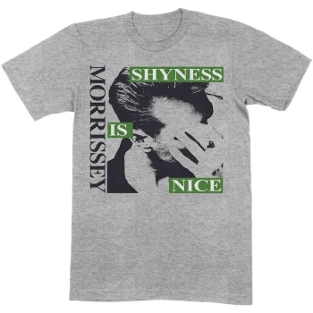 Morrissey - Shyness Is Nice Unisex Small T-Shirt - Grey