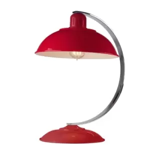 Image of Table Lamp Curved Arm Retro Style Office Light Traffic Red LED E27 60W Bulb