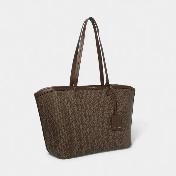 image of Katie Loxton Brown Signature Tote Bag KLB2928