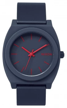 image of Nixon Time Teller P Matte Navy Navy Silicone Strap Watch