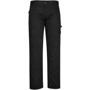 Image of Portwest Mens Super Work Trousers (34R) (Black) - Black