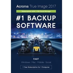 image of Acronis THJXB2UKS True Image 2017 License - 1 Computer with 1TB Cloud Storage