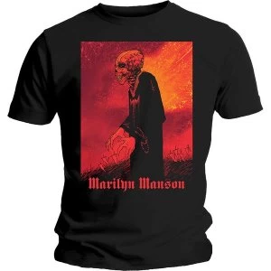 image of Marilyn Manson - Mad Monk Unisex Medium T-Shirt - Black