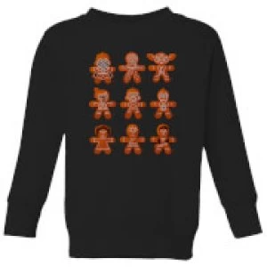 Image of Star Wars Gingerbread Characters Kids Christmas Sweatshirt - Black - 11-12 Years