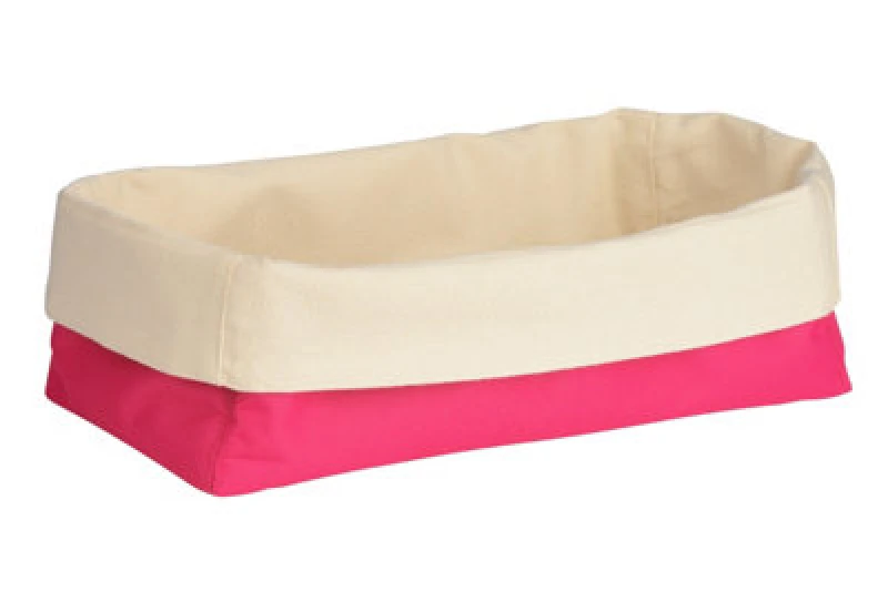 Image of Interiors by Premier Folded Design Oval Bread Basket Pink
