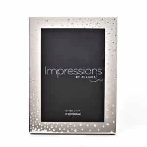 image of Impressions Silver-Plated Corner Dots Photo Frame 5" x 7"