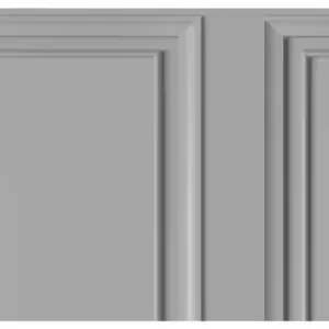 Image of Rasch - Elegant Home Design Library Light Grey Realistic Panel Effect Wallpaper