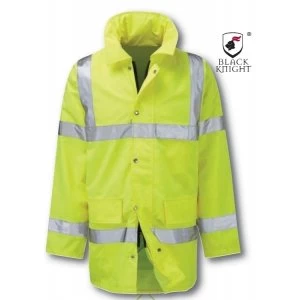 Image of Black Knight X-Large Geraint 3/4 High Visibility Jacket - Yellow