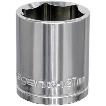 image of Siegen 1/2" Drive Hexagon WallDrive Socket Metric 1/2" 27mm