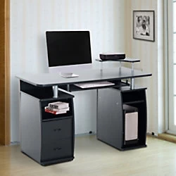 image of HOMCOM Computer Table x 550 x 1200 mm Black