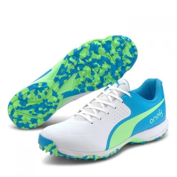 Puma 19 FH Rubber Cricket Shoes Mens - White/Blue