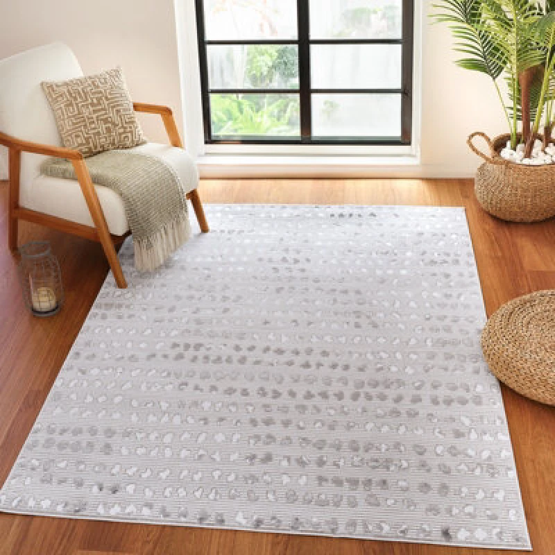 Image of Livabliss Scandi Modern Beige/white Polka Dot Valkiria Area Rug 120 X 170 Cm - Easy Care, Non Shedding, Ideal For Living Room & Bedroom