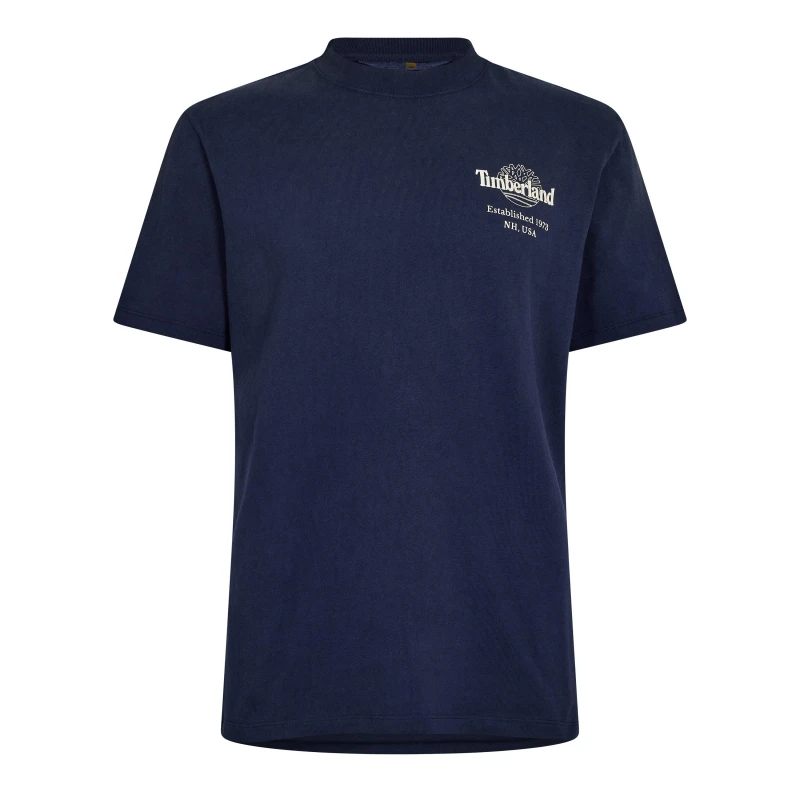 Image of Timberland Timb Sunfade Bck Grp Sn62 Oversized T-Shirts S Blue 59554018350