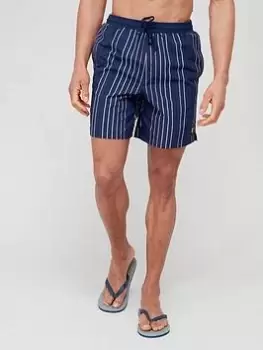 Image of Lyle & Scott Multi Stripe Swimshort - Navy, Size L, Men