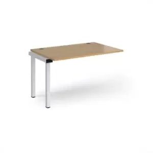 Image of Bench Desk Add On Rectangular Desk 1200mm Oak Tops With White Frames 800mm Depth Connex