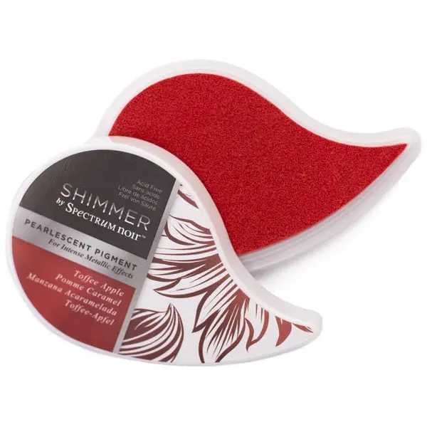 Image of Crafter's Companion Spectrum Noir Shimmer Pearl Pigment Ink Pad Red Toffee Apple