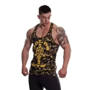Image of Golds Gym String Vest Mens - Green
