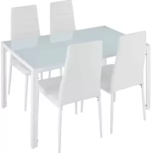 image of TecTake Berlin Dining Table And 4 Chair Set