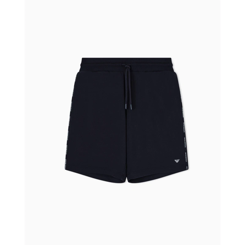 Image of Emporio Armani Mens Fleece Jogger Shorts Armani Blue male XL