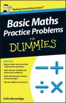 Image of Basic Maths Practice Problems for Dummies by Colin Beveridge Paperback