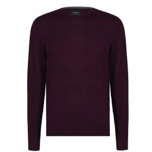 image of Howick Merino Crew Jumper - Burgundy