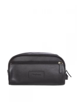 Image of Barbour Leather washbag Black