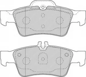 image of Ferodo FDB1526 Brake Pad Set Rear Axle Premier Car