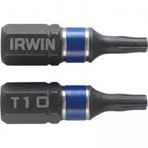 Image of Irwin Impact Torx Screwdriver Bit T10 25mm Pack of 2