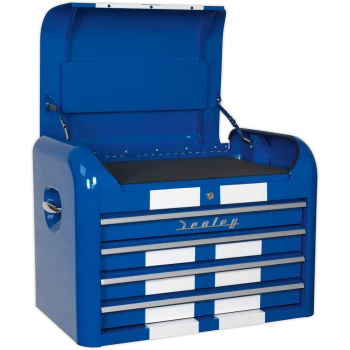 Image of Sealey Premier Retro Style 4 Drawer Tool Chest Blue / White