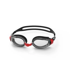 image of SwimTech Fusion Goggles Black/Red/Clear