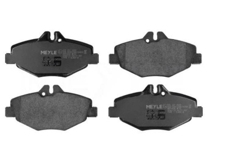Image of MEYLE 025 237 4320 Brake pad set Front Axle, prepared for wear warning indicator, Original Quality, with anti-squeak plate Brake Pad Set,disc brake (