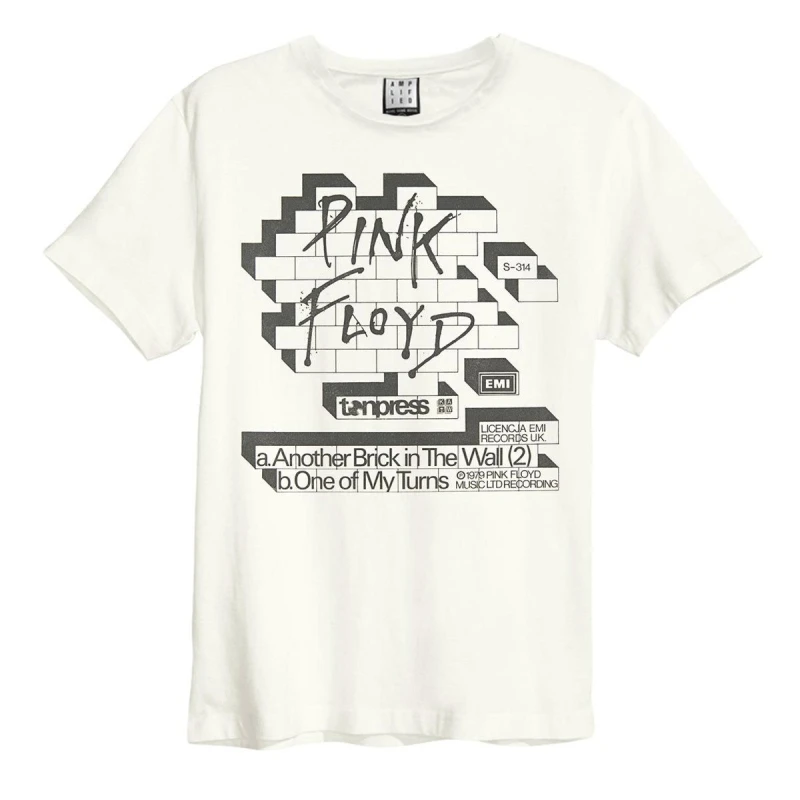 Image of Amplified Amplified Men Poster Pink Floyd T-Shirt in White Size: X-Small White XS Male 5063238002531
