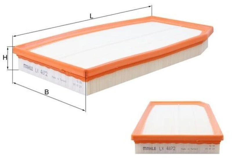 Image of Air filter MAHLE LX 4872