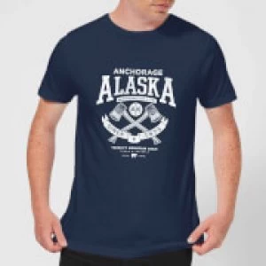 Image of Alaska Mens T-Shirt - Navy - L