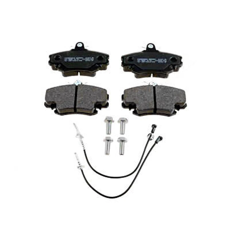 Image of ZIMMERMANN 21463.180.2 Brake pad set Front Axle, incl. wear warning contact, Photo corresponds to scope of supply, with bolts/screws Brake Pad Set,di