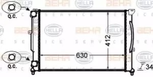 Image of x1 Behr Heat Exchanger 8MK376766-354 with Screws Genuine replacement Made in CN