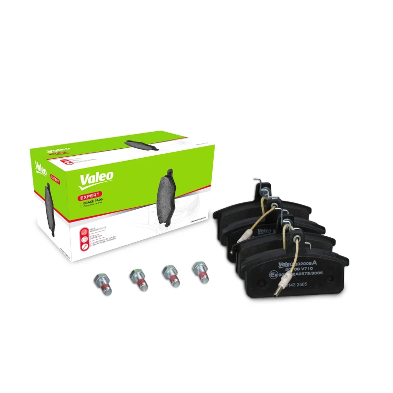 Image of VALEO 302008A Brake pad set EXPERT Front Axle, incl. wear warning contact, without anti-squeak plate Brake Pad Set,disc brake (402)