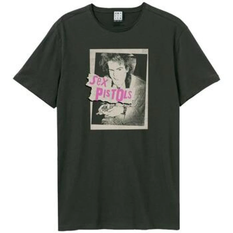 Image of Amplified Amplified Men Photo Sex Pistols T-Shirt in Charcoal Size: X-Small Charcoal XS Male 5063377022131