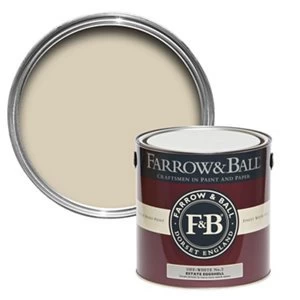 Image of Farrow & Ball Estate Off white No. 3 Eggshell Metal & wood Paint 2.5L