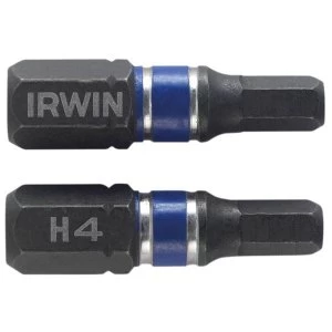 Image of IRWIN Impact Screwdriver Bits Hex 5.0 x 25mm (Pack 2)